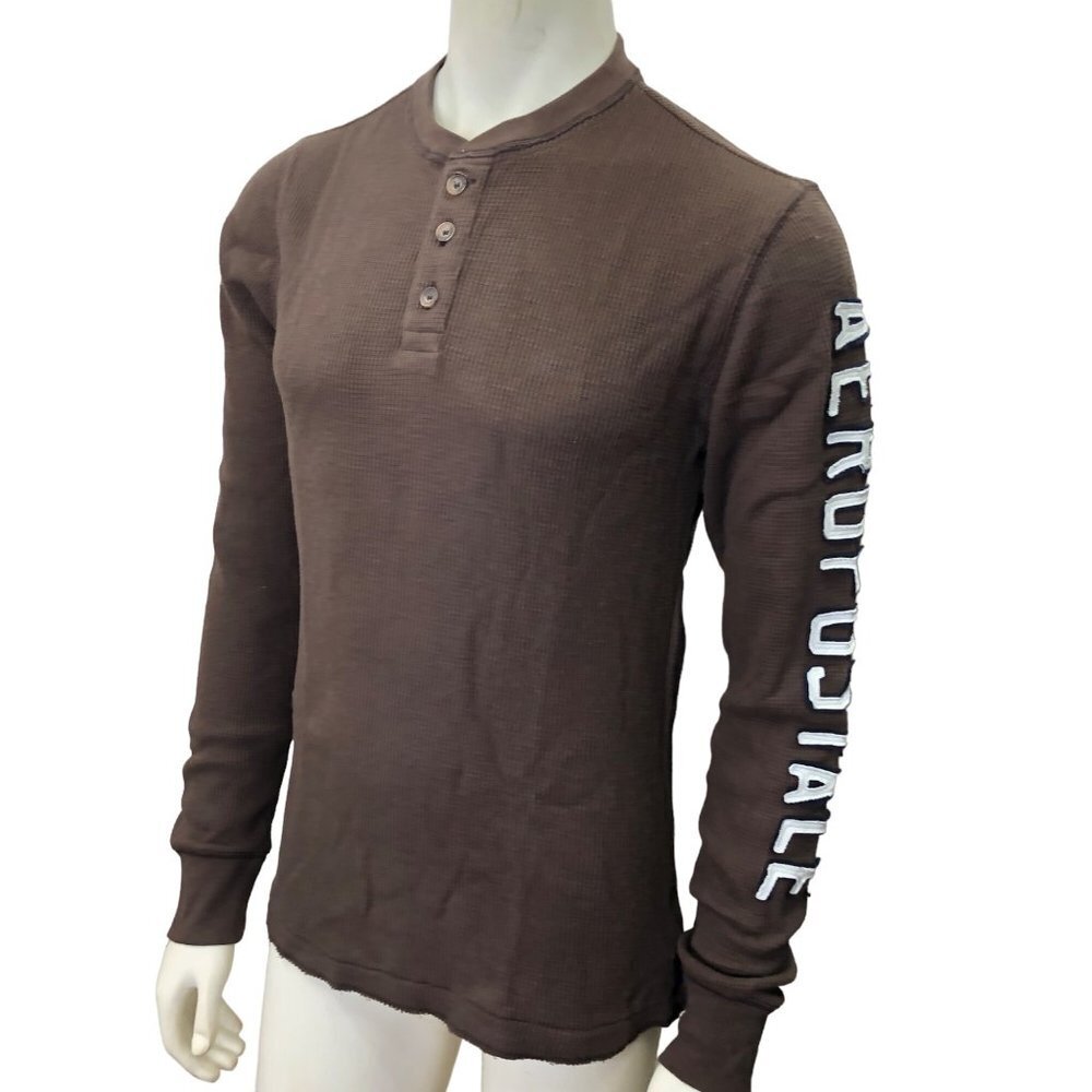 Aeropostale mens waffles long sleeve shirt SM new with tag
